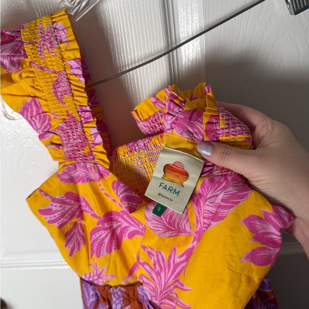 Farm Rio NEW Mixed Tropical Swing Mini Dress S - Picture 5 of 6